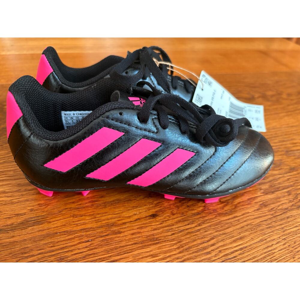 Adidas Goletto VIII FG J Black Pink Soccer Cleats Youth size 1.5